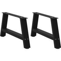 Coffee Table Legs A-Shaped 2 pcs Black60x(30-31) cm Steel