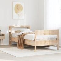 Bed Frame without Mattress 90x200 cm Solid Wood Pine