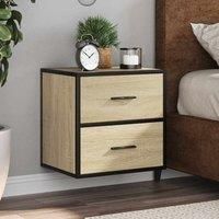 Wall-mounted Bedside Cabinets 2 pcs Sonoma Oak 40x31x39.5 cm