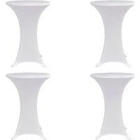 Standing Table Cover £80 cm White Stretch 4 pcs