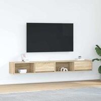 TV Cabinets 2 pcs Sonoma Oak 100x31x25.5 cm Engineered Wood