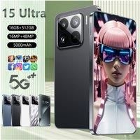 2025 New 15 Ultra Smartphone 5G 7.0HD Dual SIM Card 16G 512GB Cell Phone 5000mAh Android Global Version Mobile Phones Cellphones