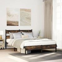 Bed Frame without Mattress Smoked Oak 90x200 cm Engineered Wood