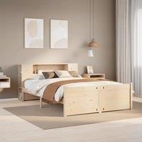 Bookcase Bed without Mattress 120x200cm Solid Wood Pine