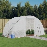 Greenhouse with Steel Frame White 8 m£ 4x2x2 m