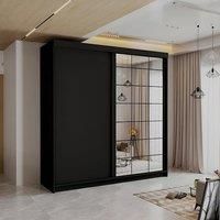 Modern Sliding Wardrobe with LED Light W 200 x H 217 x D 62