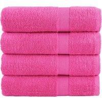 Premium Hand Towels SOLUND 4 pcs Pink 50x100 cm 600 gsm