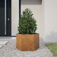 Garden Planter Hexagon 69x60x45 cm Corten Steel