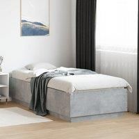 Bed Frame without Mattress Concrete Grey 90x200 cm