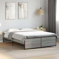 Bed Frame without Mattress Grey Sonoma 120x200 cm