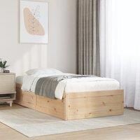 Bed Frame without Mattress 90x200 cm Solid Wood Pine