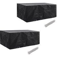 Garden Furniture Covers 2pcs 8 Person Poly Rattan 229x113cm