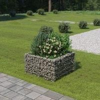 Gabion Raised Bed Galvanised Steel 90x90x50 cm