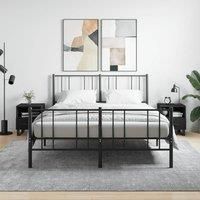 Bedside Cabinets 2 pcs Black 40x35x47.5 cm Engineered Wood