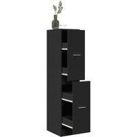 Apothecary Cabinet Black 30x41x144.5 cm Engineered Wood