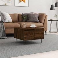 Coffee Table Brown Oak 55x55x36.5 cm Engineered Wood
