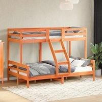 Bunk Bed without Mattress 80x200/120x200 cm Wax Brown Solid Wood