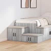 Grey Sonoma Storage Cabinet - 118x41x40 cm, Made of Engineered Wood