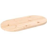 Table Top 60x30x2.5 cm Solid Wood Pine Oval
