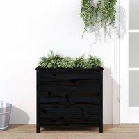 Garden Planter Black 82.5x40x78 cm Solid Wood Pine