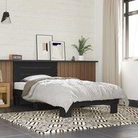 Bed Frame without Mattress Black 75x190 cm Small Single
