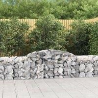 Arched Gabion Baskets 11 pcs 300x50x60/80 cm Galvanised Iron