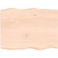 Table Top 80x60x(2-6) cm Untreated Solid Wood Live Edge