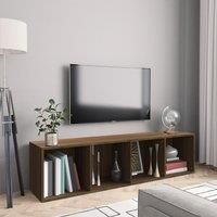 Book Cabinet/TV Cabinet Brown Oak 143x30x36cm Engineered Wood