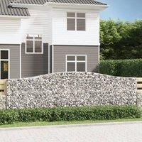 Arched Gabion Baskets 4 pcs 400x30x120/140 cm Galvanised Iron