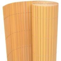 Double-Sided Garden Fence PVC 90x500 cm Yellow