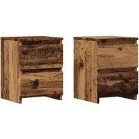 Bedside Cabinets2 pcs Old Wood 30x30x40 cm Engineered Wood