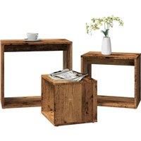 Nesting Tables 3 pcs Old Wood Engineered Wood