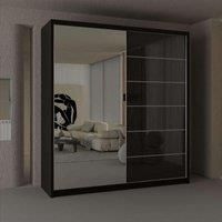 Fusion High Gloss Sliding Mirror Door Wardrobe 200cm X 200cm