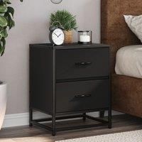 Bedside Cabinet Black 40x31x50 cm Engineered Wood
