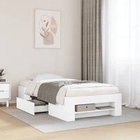 Bed Frame without Mattress White 90x200 cm Engineered Wood