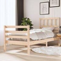 Bed Frame 75x190 cm Small Single Solid Wood
