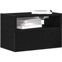 Wall-mounted Bedside Cabinet Black 45x26x28.5 cm