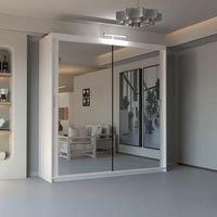 Double Mirror Sliding Wardrobe With LED Light W203cm x H217cm x D62cm