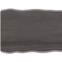 Table Top Dark Grey 80x60x(2-6) cm Treated Solid Wood Live Edge