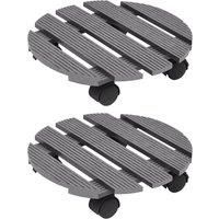 Plant Trolleys 2 pcs Grey £30x7.5 cm WPC
