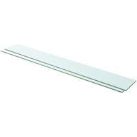 Shelves 2 pcs Panel Glass Clear 110x15 cm
