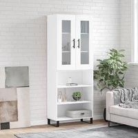 Highboard White 69.5x34x180 cm Engineered Wood