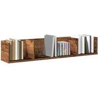 CD Wall Shelf Old Wood 100x18x18 cm Engineered Wood