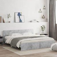 Berkfield Home Bed Frame without Mattress Concrete Grey 180x200 cm Super King