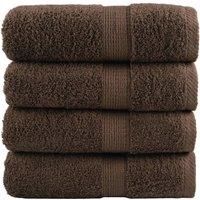 Premium Guest Towels SOLUND 4pcs Brown 30x50cm 600gsm