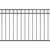 Fence Panel Steel 1.7x1 m Black