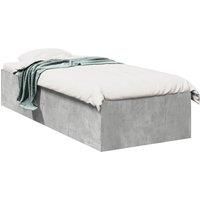 Bed Frame without Mattress Concrete Grey 90x200 cm