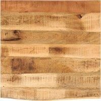 Table Top 40x40x2.5 cm Live Edge Solid Wood Rough Mango
