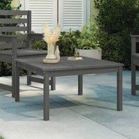Garden Table Grey 82.5x82.5x45 cm Solid Wood Pine
