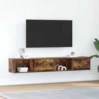 TV Cabinets 2 pcs Smoked Oak 80x31x25.5 cm Engineered Wood